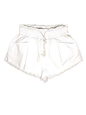 Pants Store High-Waist White Smocked-Top Women’s Shorts with Drawstring